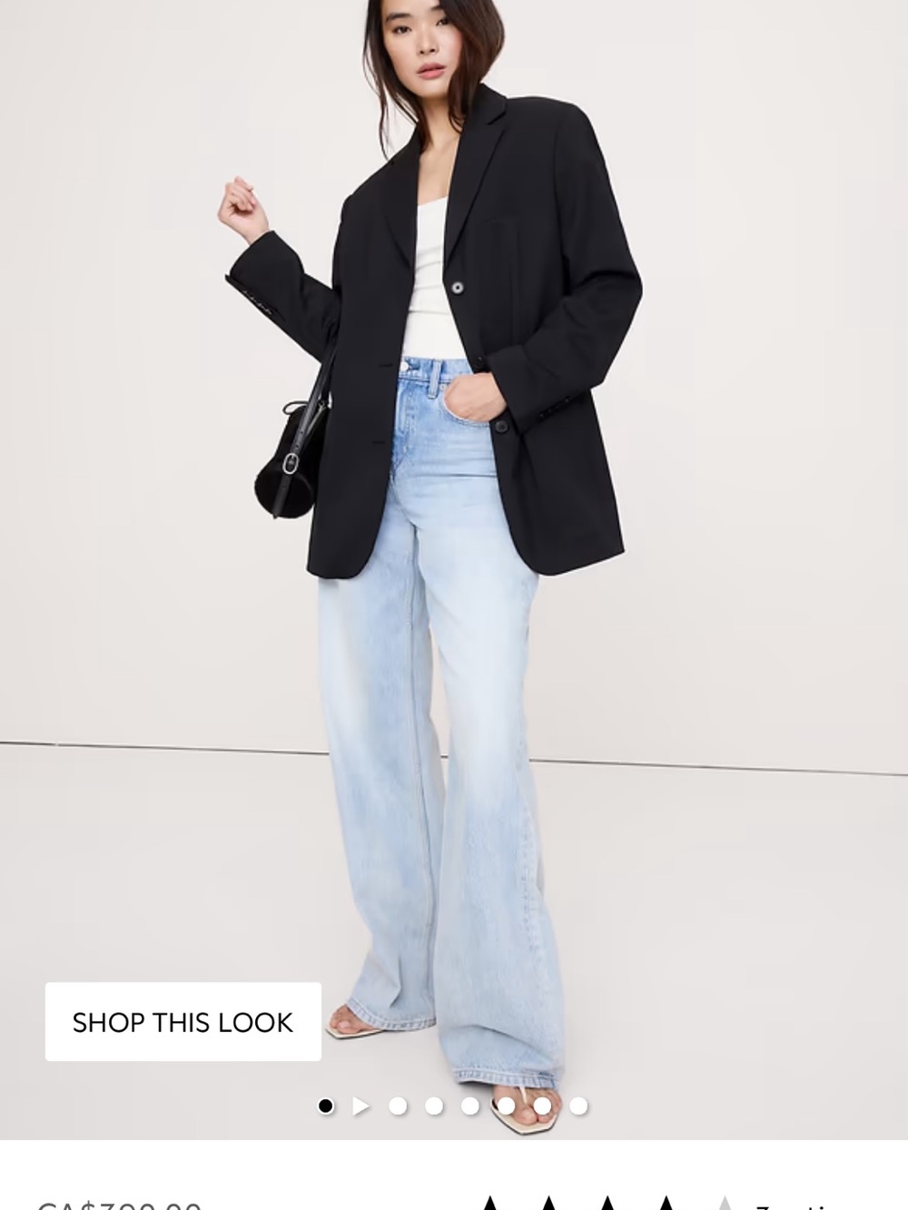 Banana Republic Black Oversized Blazer
